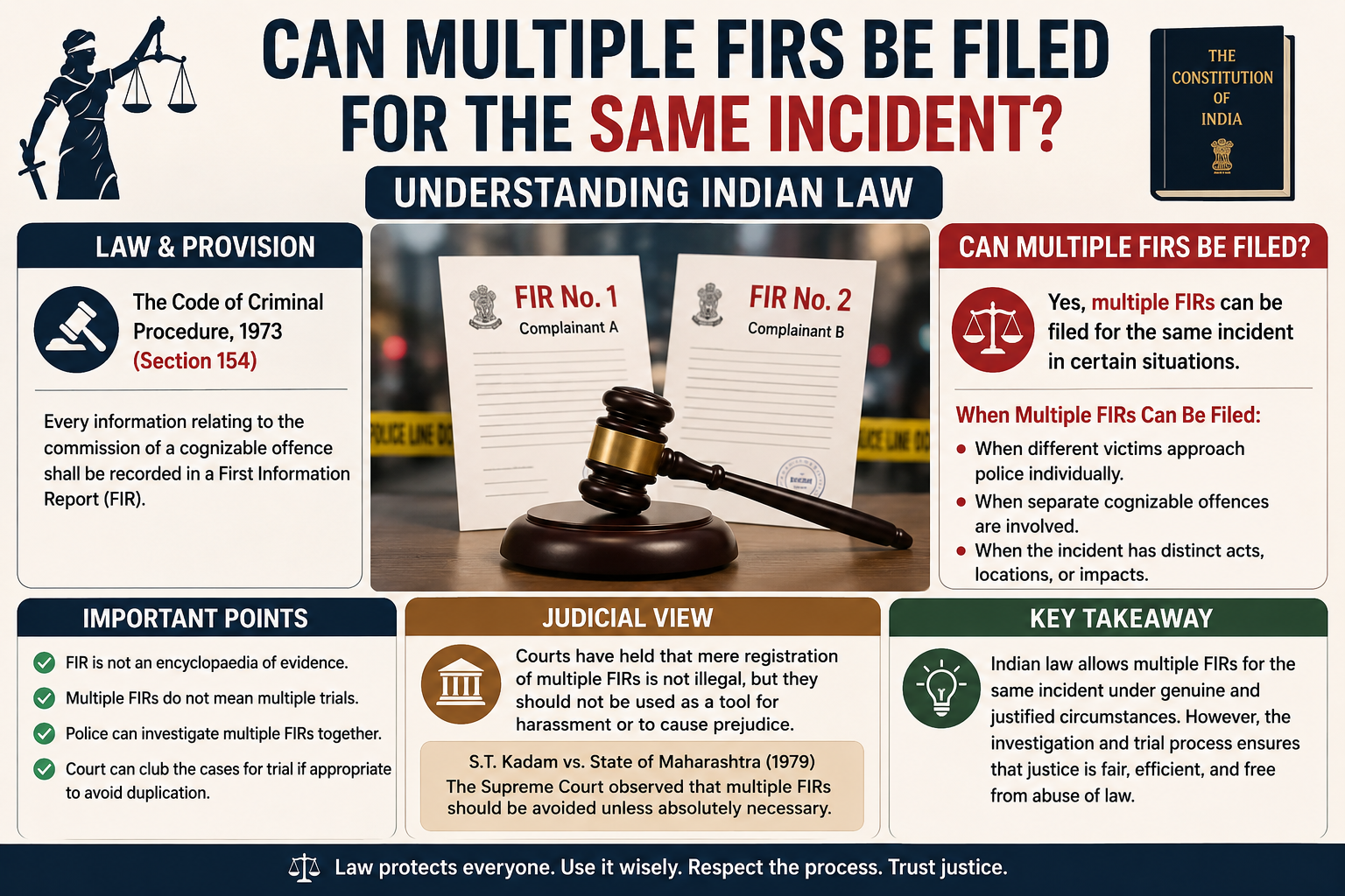 Can Multiple FIRs Be Filed for the Same Incident? Understanding Indian Law
