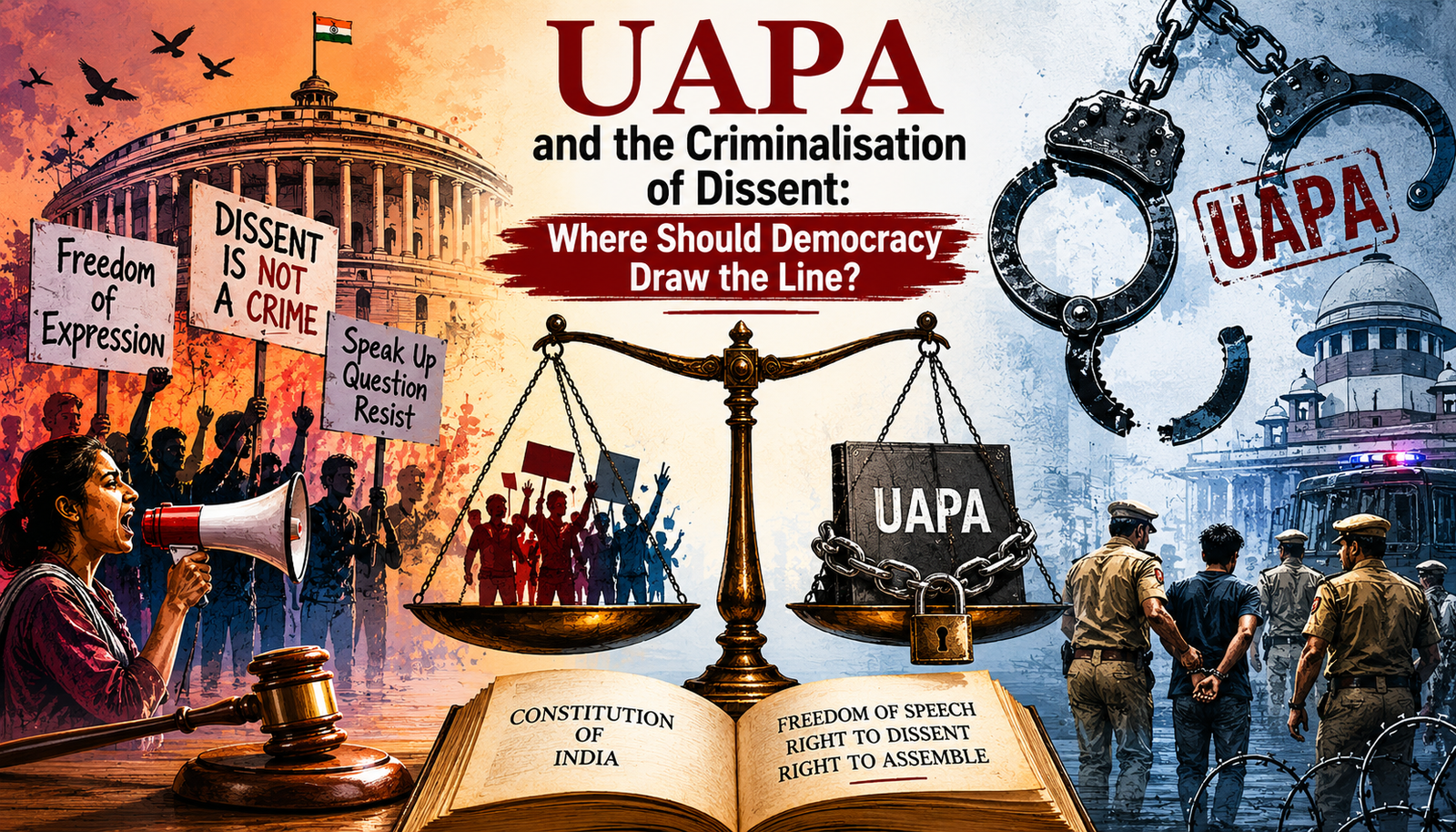 ⚖️ UAPA and the Criminalisation of Dissent: Where Should Democracy Draw the Line?