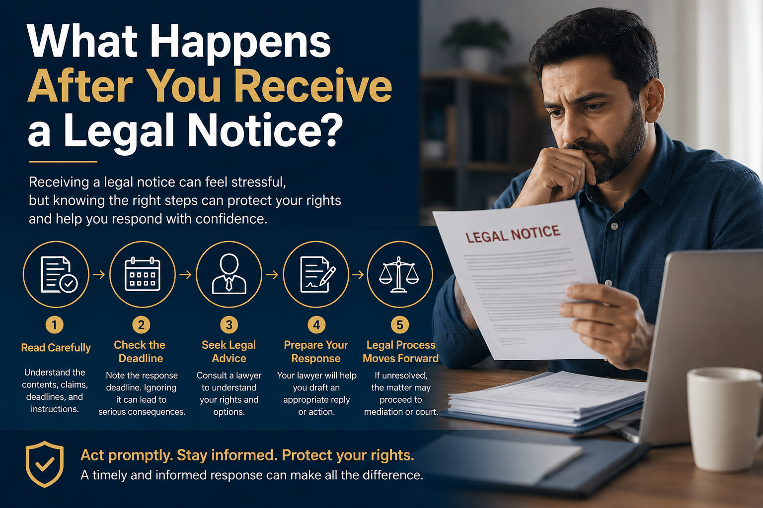 📜 What Happens After You Receive a Legal Notice? Understanding Your Rights, Risks, and Legal Options in India.