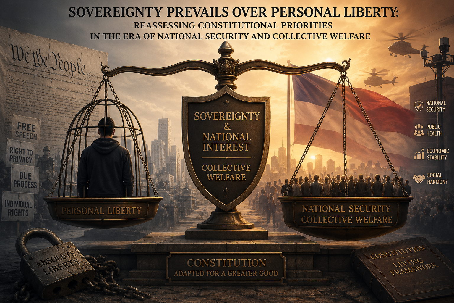 ⚖️ Sovereignty Prevails Over Personal Liberty: Reassessing Constitutional Priorities in the Era of National Security and Collective Welfare.
