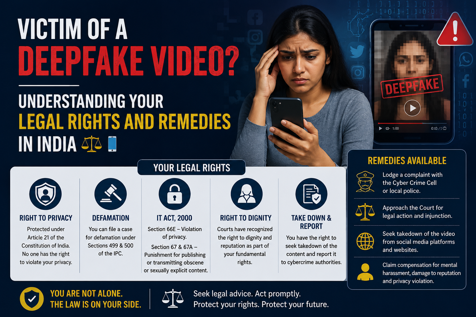 🤖 Victim of a Deepfake Video? Understanding Your Legal Rights and Remedies in India ⚖️📱