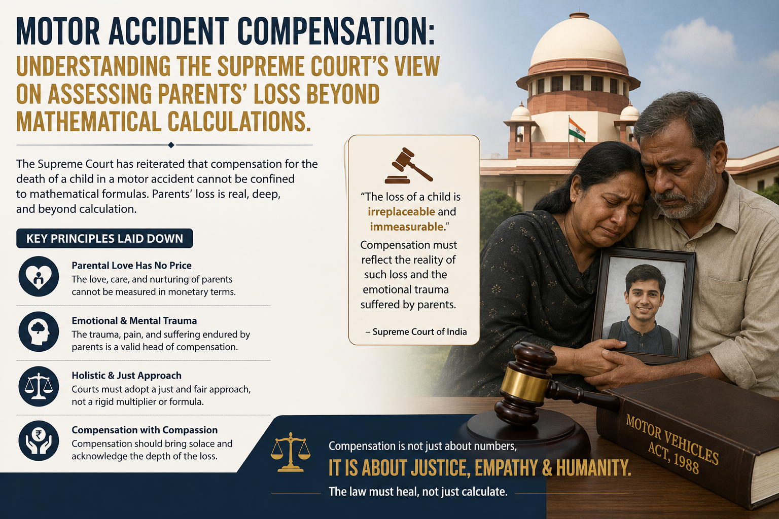 Motor Accident Compensation: Understanding the Supreme Court's View on Assessing Parents' Loss Beyond Mathematical Calculations 🚗⚖️